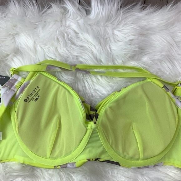 ATHLETA Yellow Gardenia Twist Up Bikini Top 40 B/C - Picture 4 of 7